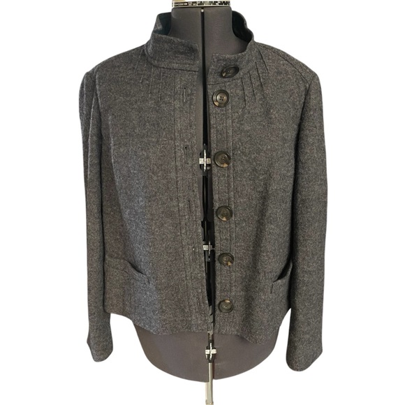 Boden Wool Blazer High Collar Sz 16 - Picture 2 of 10